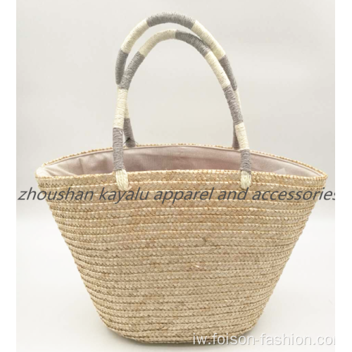 מכירה חמה לנשים חוף תיק כובע קש חיטה